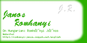 janos romhanyi business card